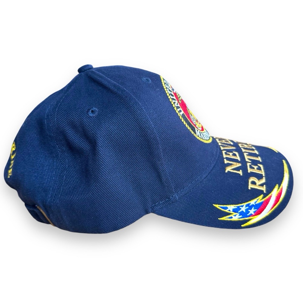 U.S. Marine Corps Never Retired Cap Baseball Strapback Hat Military Navy‎ Blue - Picture 4 of 7